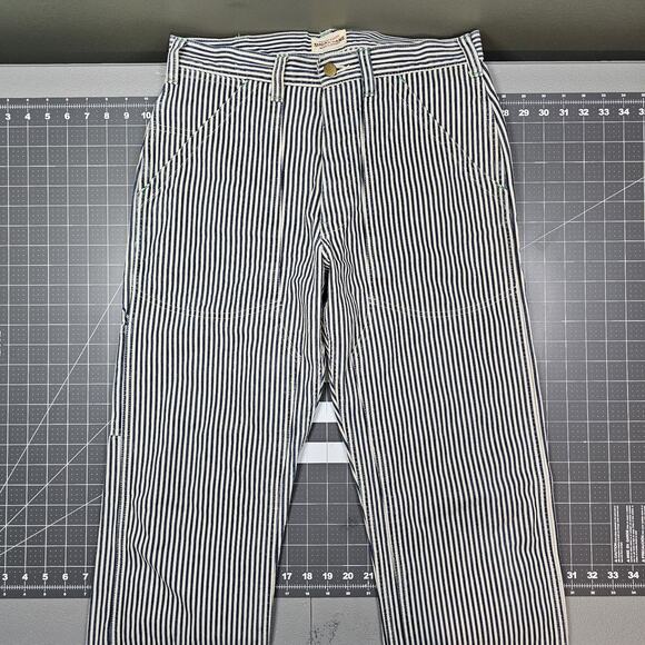 Sugar Cane Hickory Stripe Jeans 31x35 Denim Double Knee Carpenter Japan Heritage